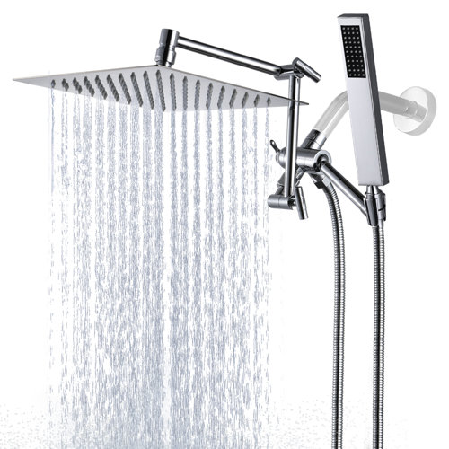 YDmeet All Metal Rain Shower Head with Handheld Combo Adjustable